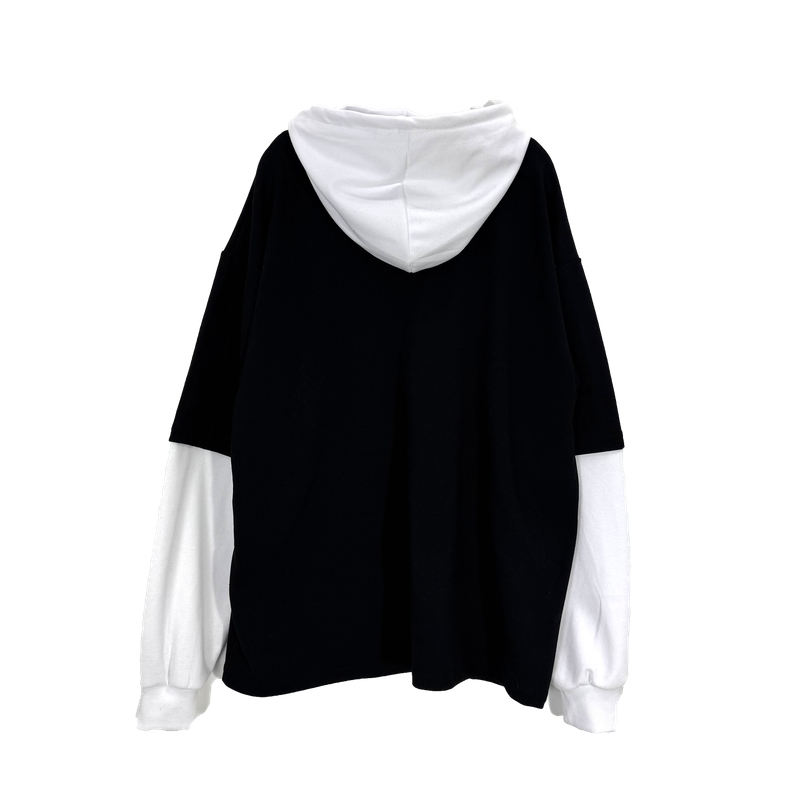 crying layered hoodie