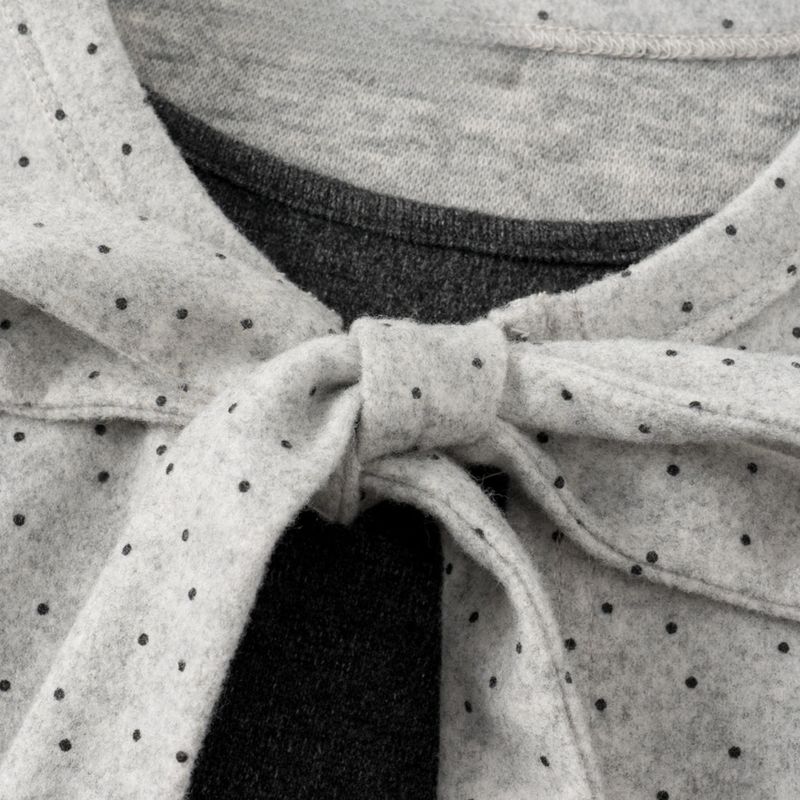 Leze Dot Ribbon Layered Cardigan