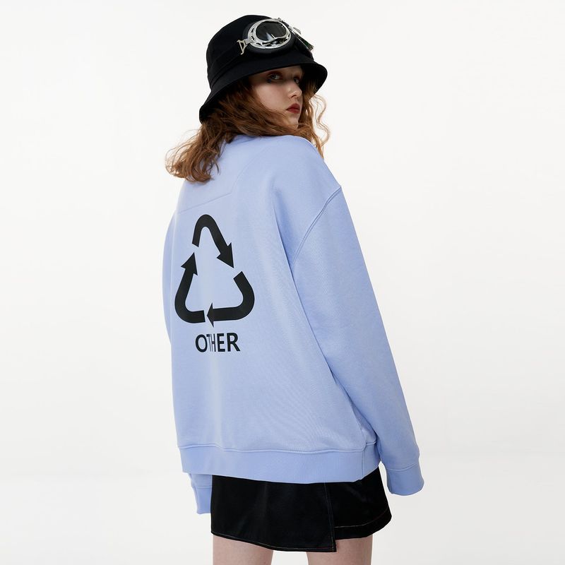 Overfit VV-neck Sweat Shirt [Violet]