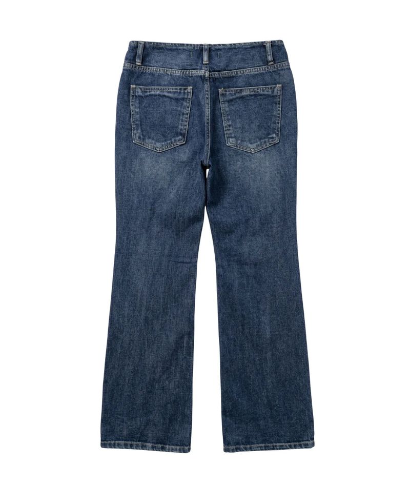 Aki Non-Stretch Low-Rise Flare Denim