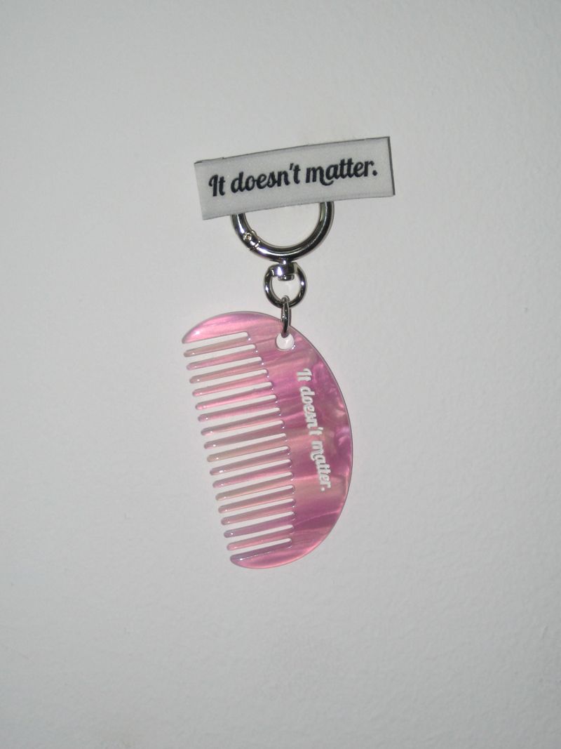 [2 way] Veining comb bagcharm (Pink)