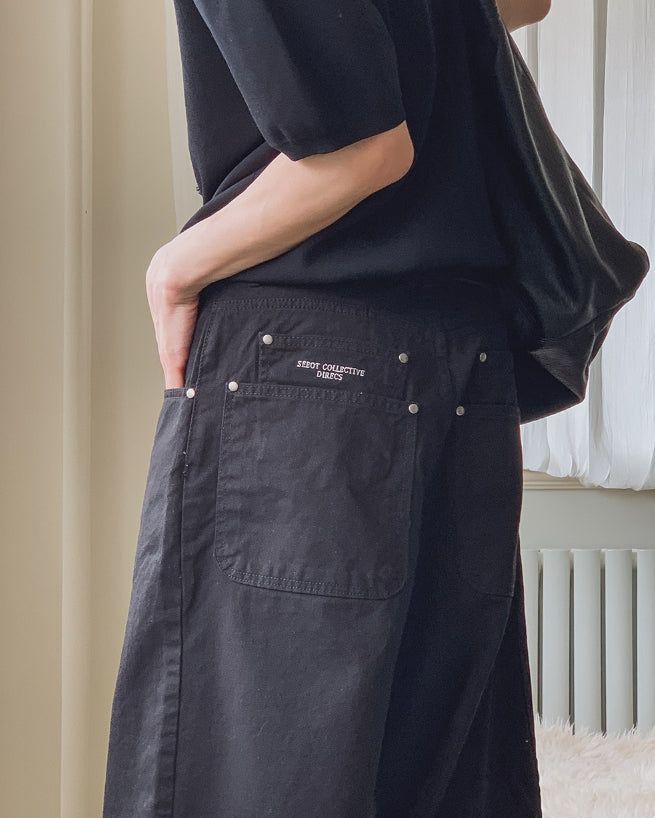 Robed Quad Pocket Wide Cotton Pants