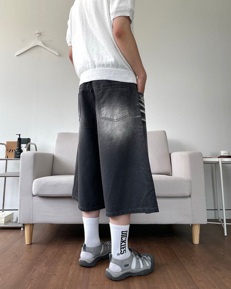 リーズウォッシングハーフデニムパンツ