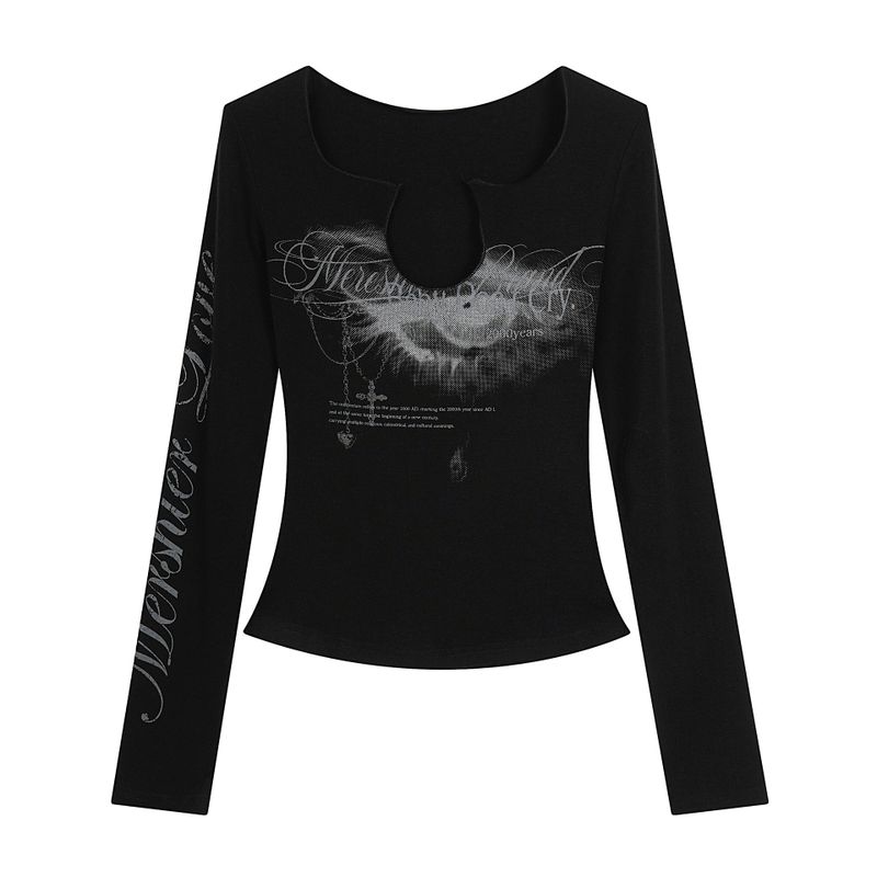 Sorine Cutout Print Top
