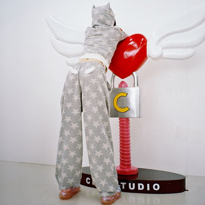 CLUT STUDIO（クラットスタジオ）の「Angel of Star Wing Track Pants - GREY（Pants）」