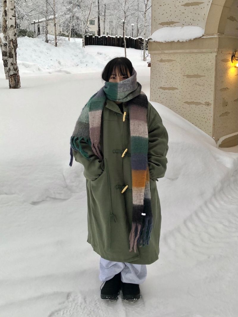 (quilted beam)Miyuki long hood duffle coat