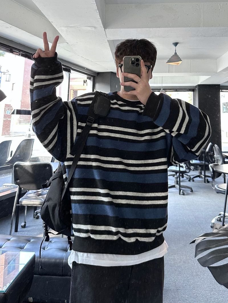 sain peach stripe round mtm