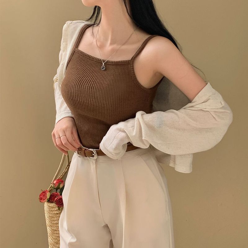 BEIDELLI（ベイデリー）の「[BELLIDE MADE] CASTERA RIB KNIT CAMISOLE（Tops）」