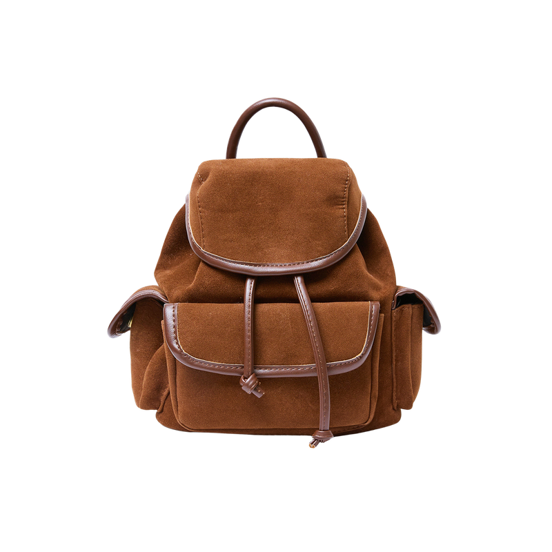 Nube Suede Mini Backpack (Brown)