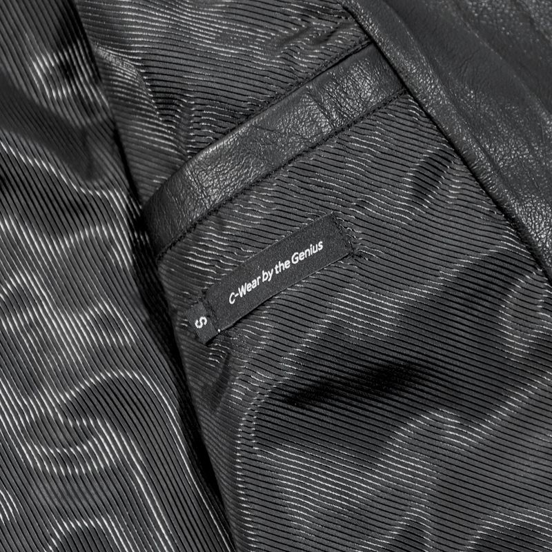 WRINKLE LEATHER SINGLE JACKET BLACK