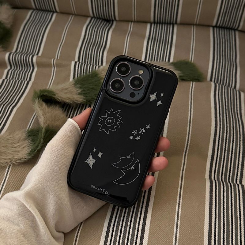 [made] sun, moon, star black ver. (epoxy bumper case)