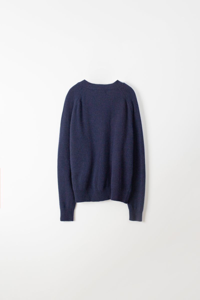 Loose cardigan (Navy)
