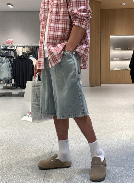 Akid Denim Carpenter Bermuda Banding Pants