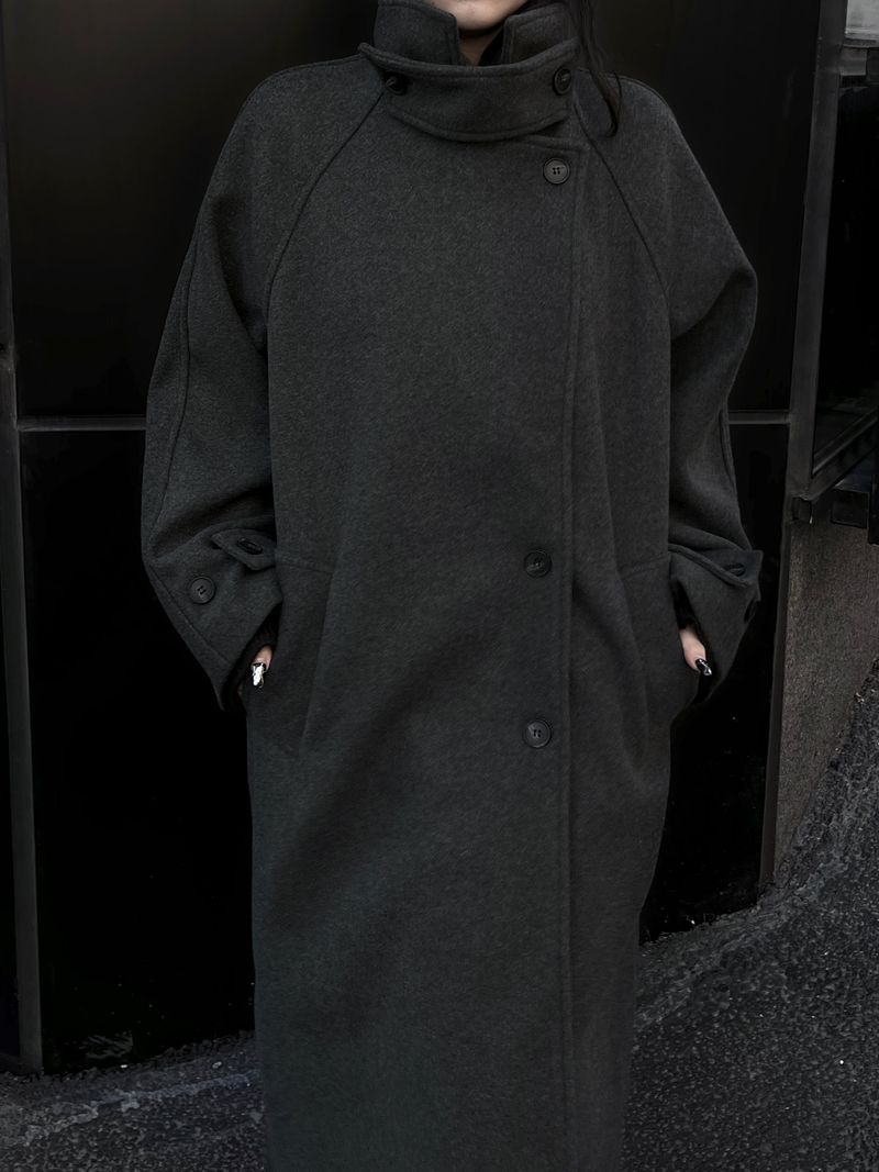 city high neck long coat (2color)