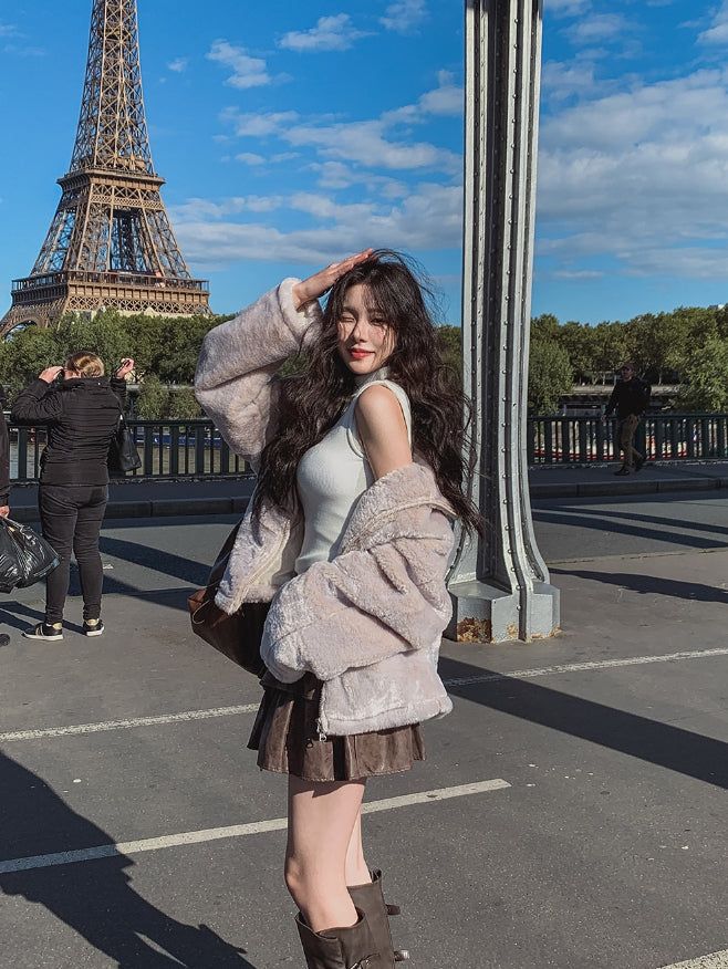 Milky Two Way Soft Fur Jacket
