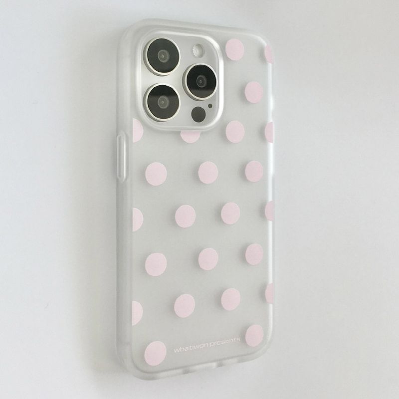 WATERY PINK DOTS CASE ✿