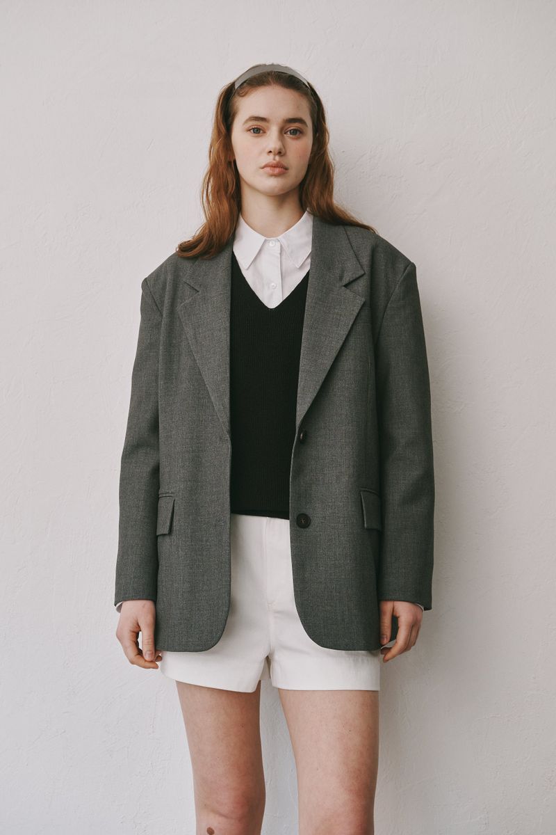 Boy wool jacket (Dark grey)