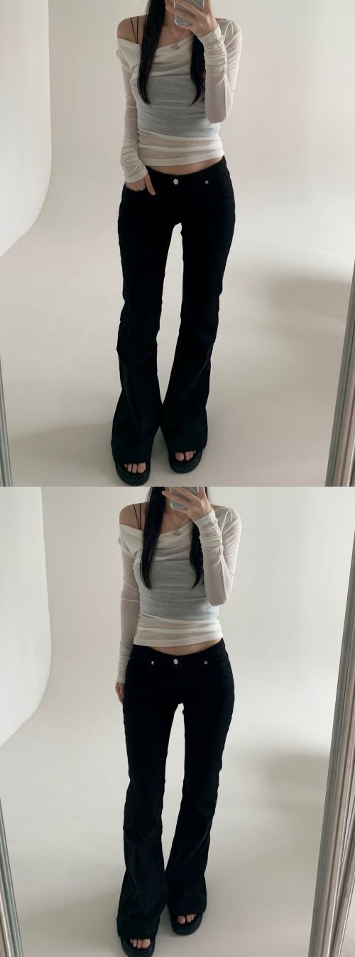 ロカローライズブーツカットパンツ(2color)