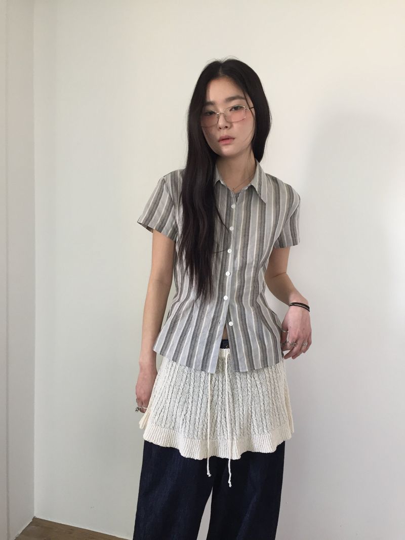 Layered Summer Knit Skirt (2color)