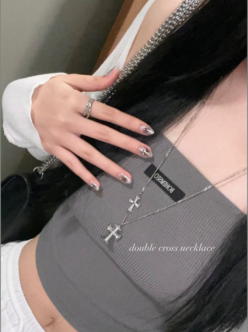 double cross necklace