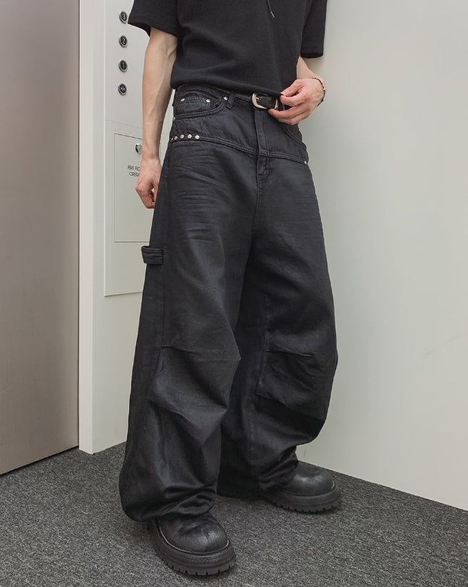 2PLAN（ツープラン）の「Cozy Stud Coating Wide Pants（Pants）」