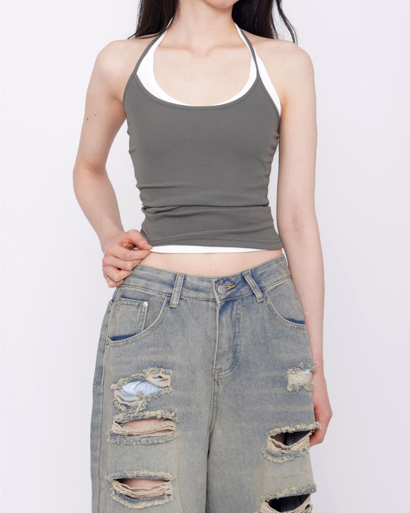 Lenin Layered Halter Sleeveless Set