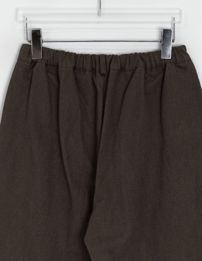 オブニンカプリ9分丈ボタンロールアップパンツ