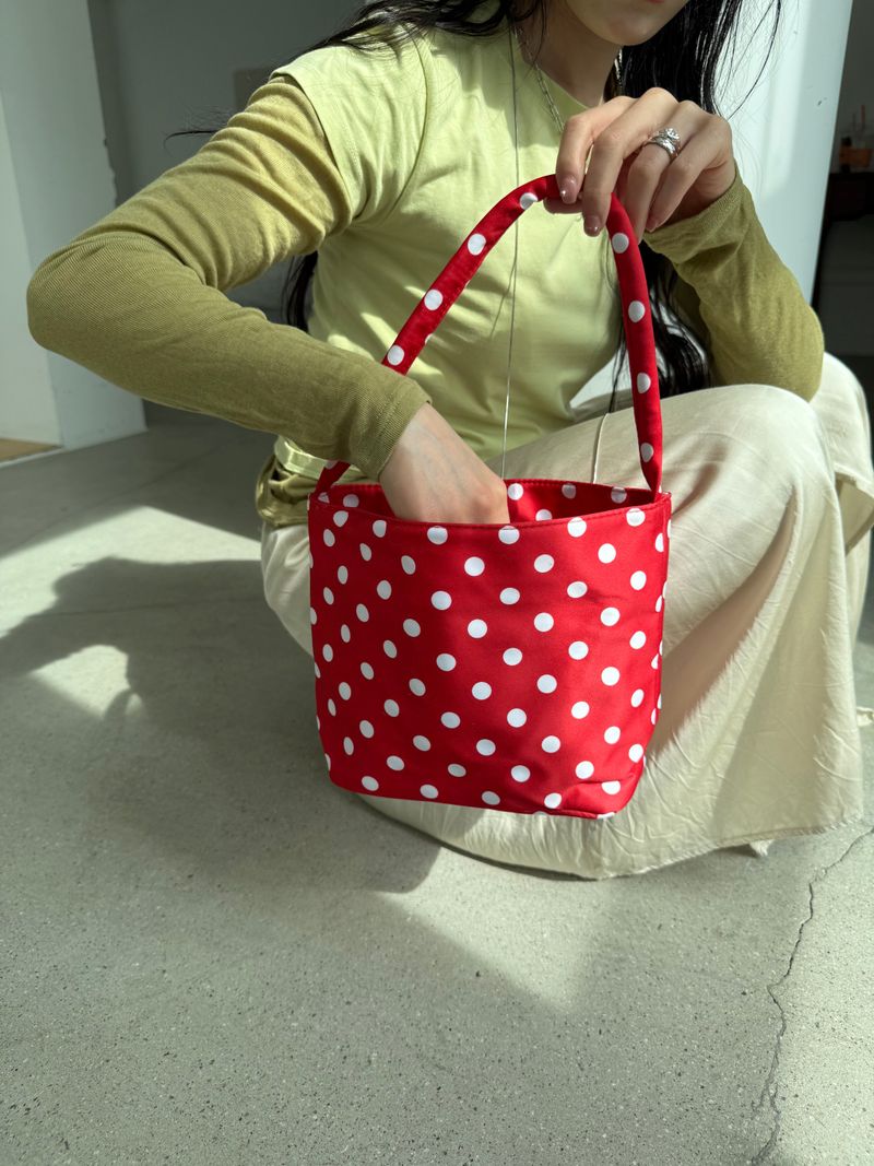 Square dot bag (red)