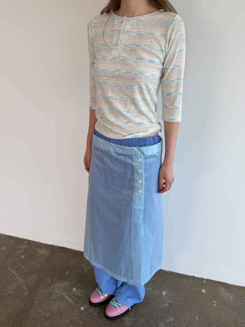 shine button layered skirt