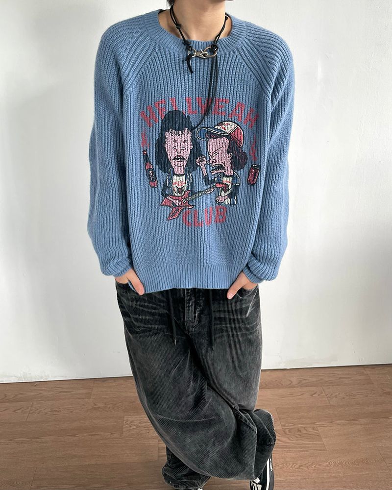 Zimb Printed Crack Knit