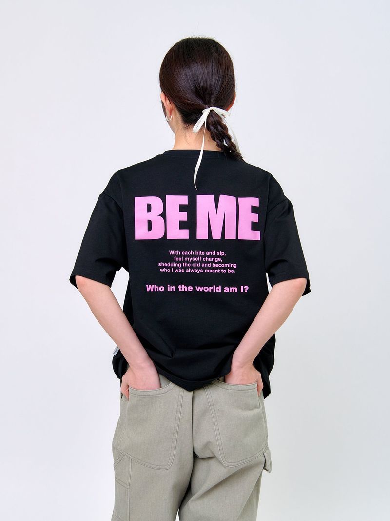 RABBIT T-SHIRT_Black/Pink