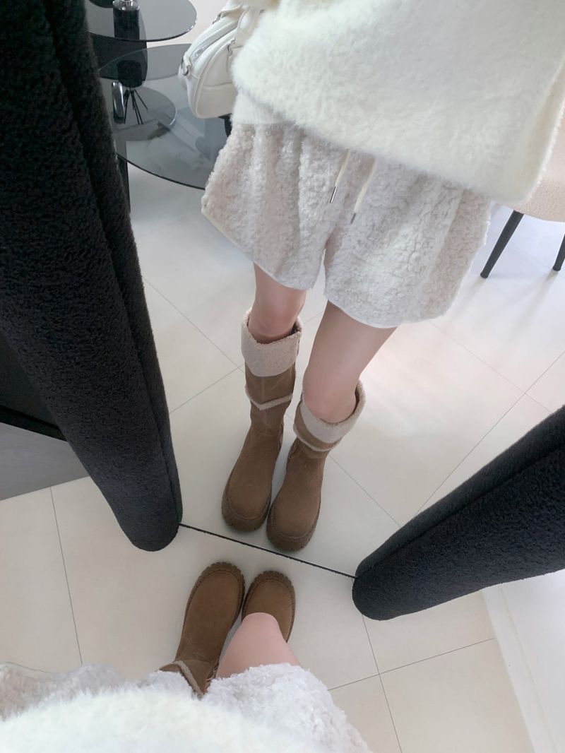 Muffin Roll Suede Dumble Ugg Long Boots (2 colors)