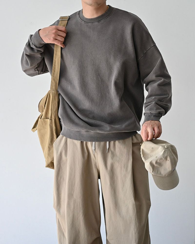 DRW D-RING ONE TUCK BALLOON PANTS BG 