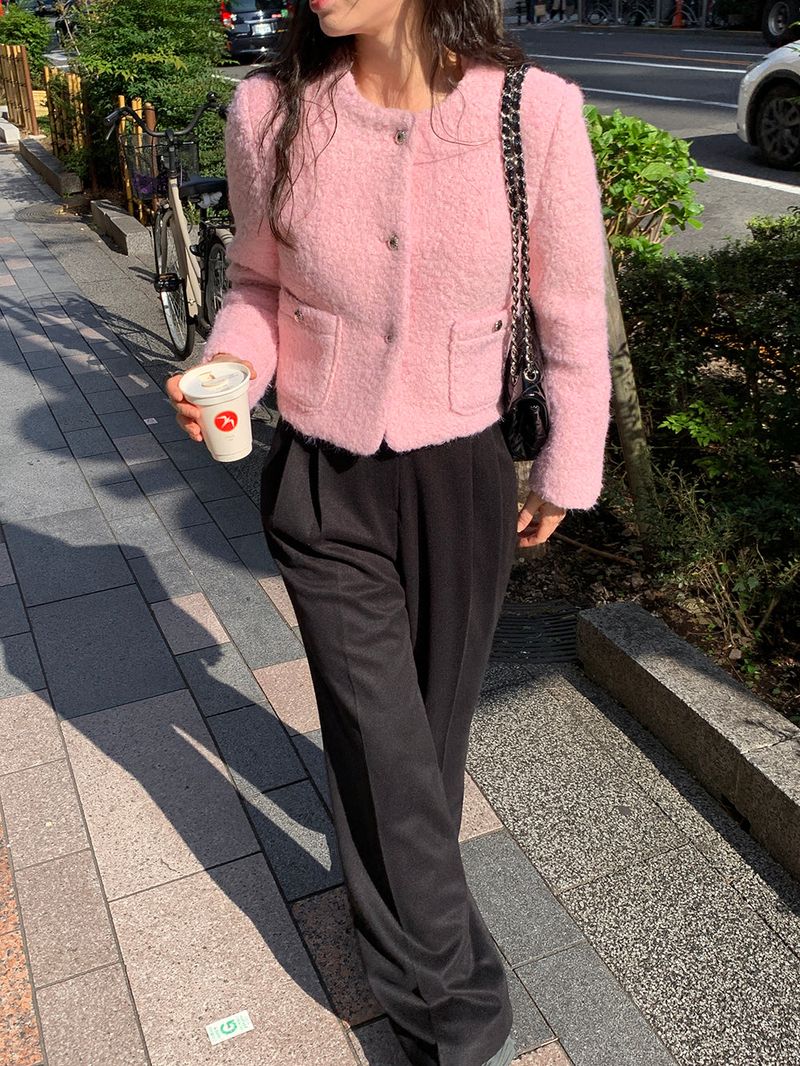 [MADE] [Wool Napping] Winter Warm Pintuck Wide Slacks