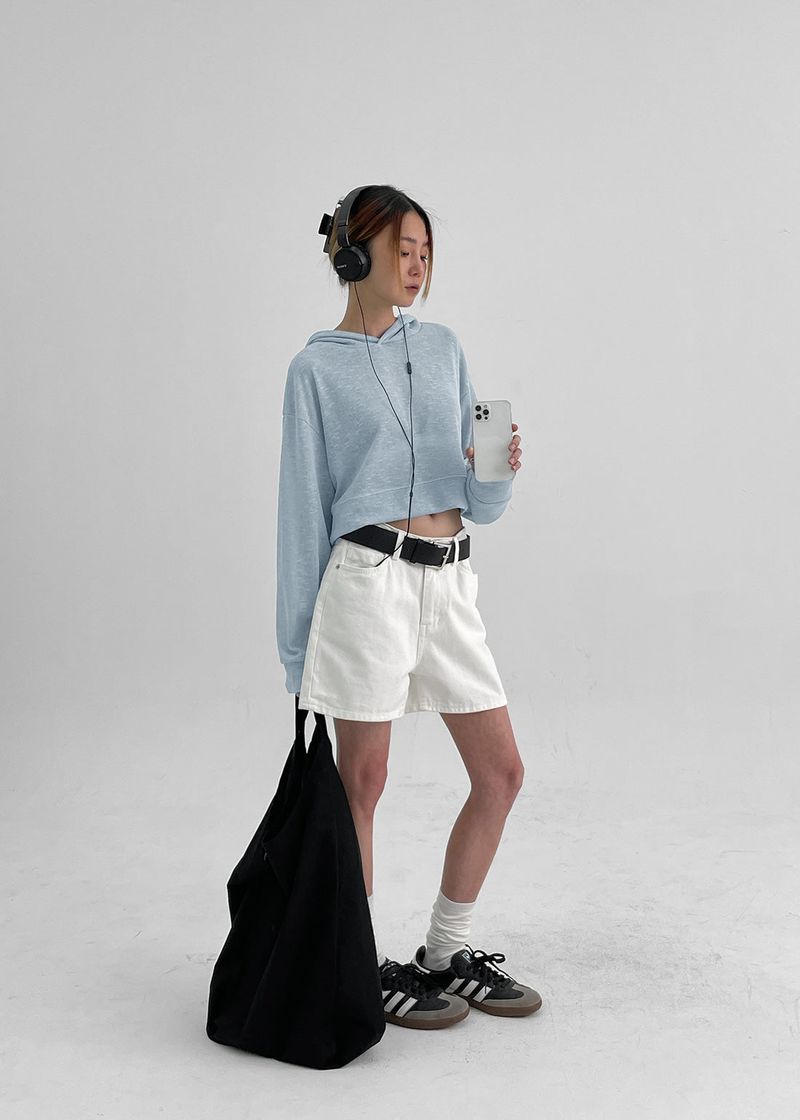 BLACKUP（ブラックアップ）の「[MADE] Serdi Cropped Linen Hoodie（Tops）」