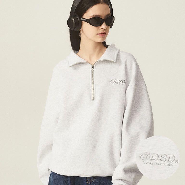 ODSD LOGO SWEAT HALF ZIP-UP - 4COLOR