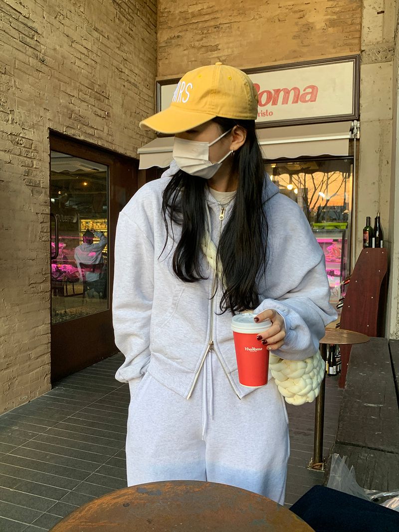 [MADE] Stern hip crop two-way hood zip-up -basic