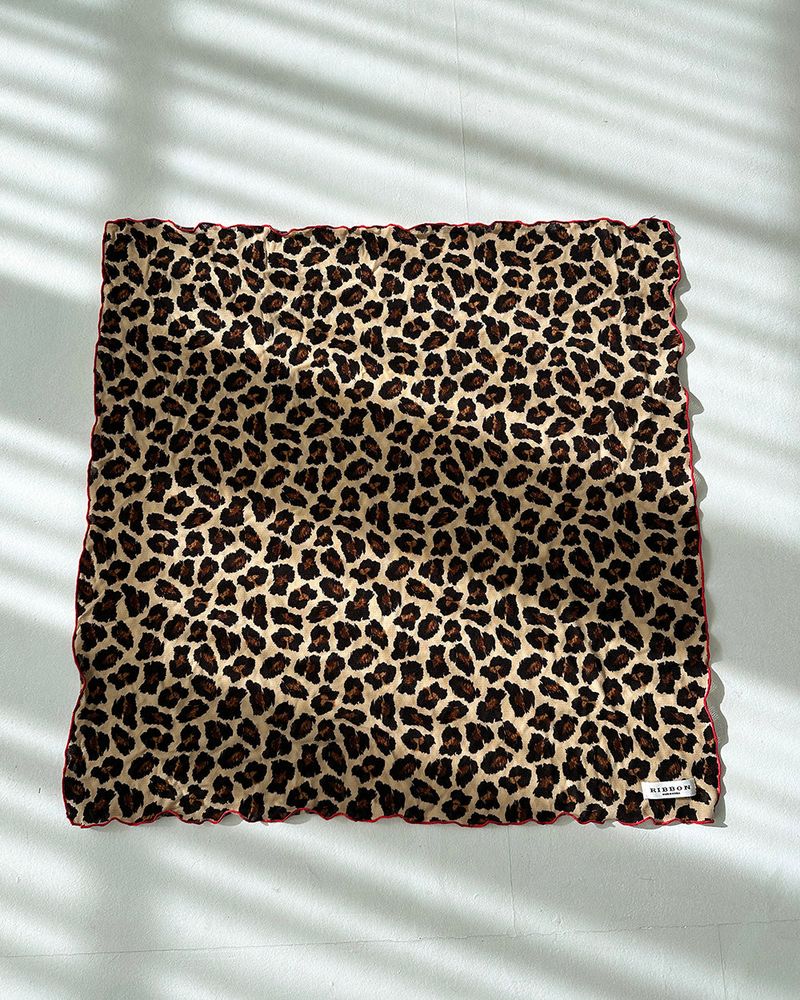 Leopard Tube Top Layered Scarf