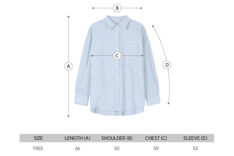  BASIC MELLOW EMBROIDERY SHIRT (LIGHT BLUE)