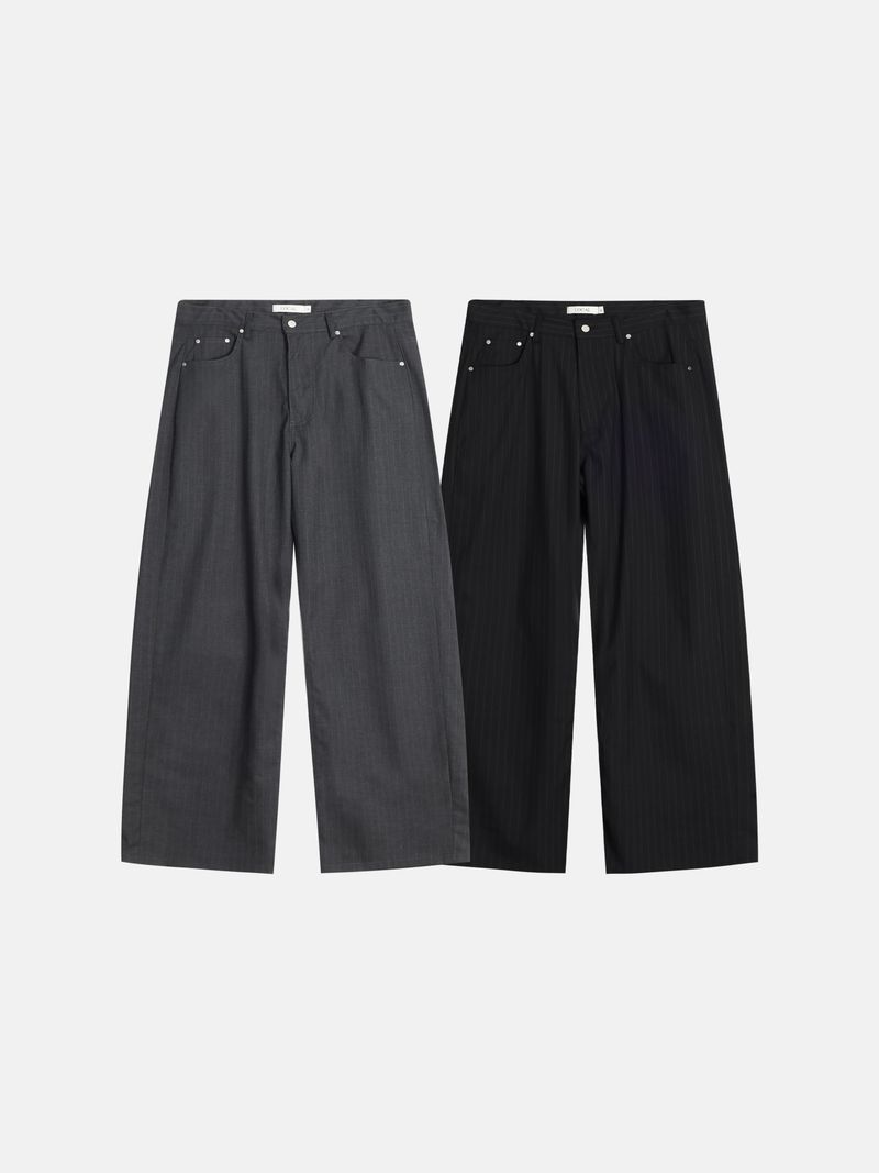 Avan stripe rivet slacks