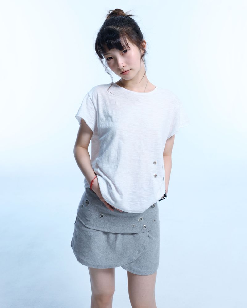 Grunge Claw Leopard Eyelet Tee - White