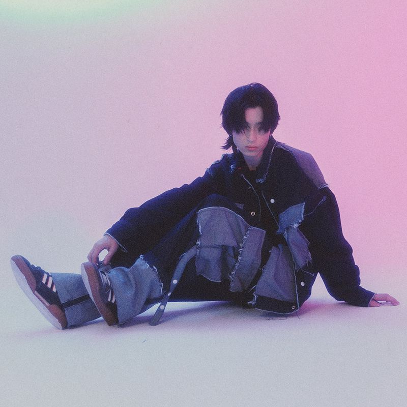 grunge roll-up denim pants_blue