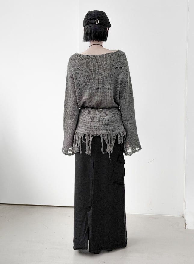 Lynch Fringe V-Neck Knit
