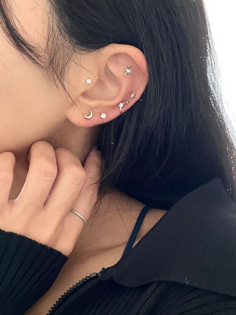 [5 set] moon twinkle piercing set
