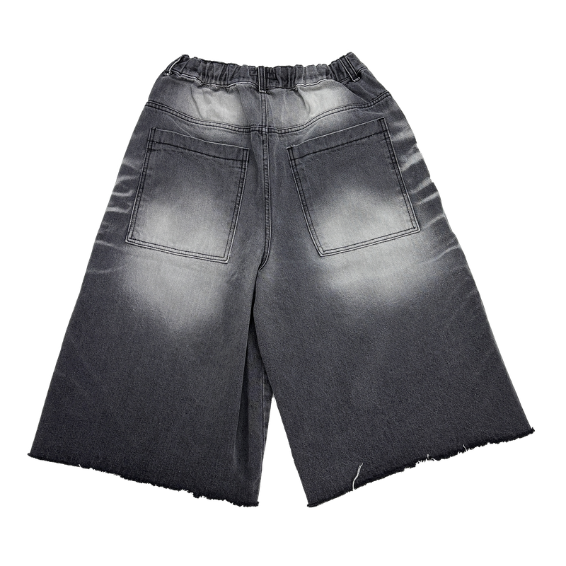 vertical embo half pants