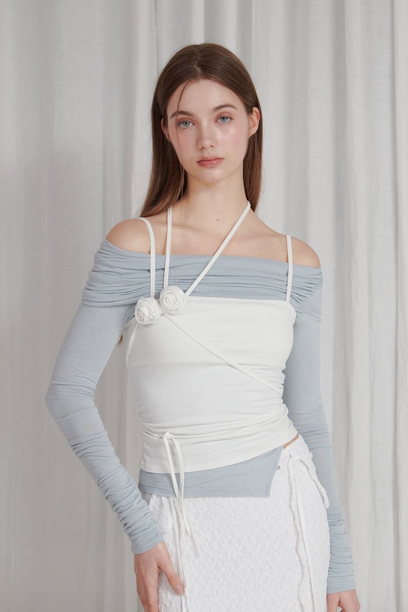 PAIN OR PLEASURE（ペインオアプレジャー）の「ROSE CORSAGE SLEEVELESS white（Tops）」