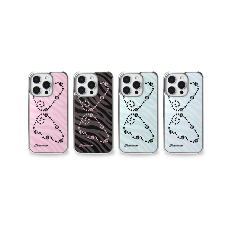 puremanito（ピュアマニト）の「ギャルの翼ゼブラシルバーエポキシスマホケース（Smartphone Accessories）」