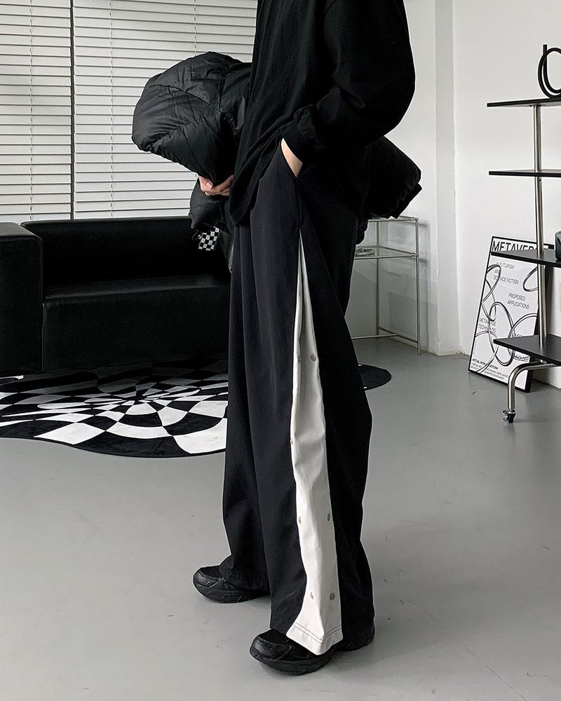 124 FW Side Snap String Pants