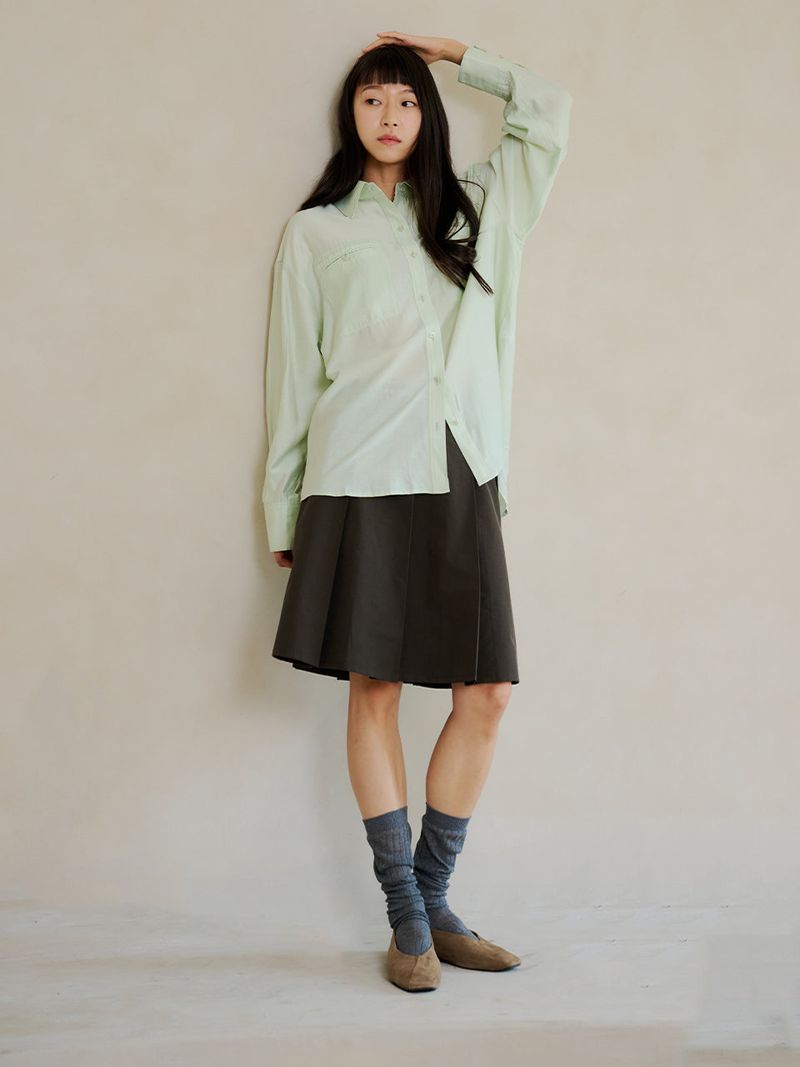 LETOILE（レトワール）の「BROWN MIDI STRING BELT PLEAT SKIRT（Skirts）」