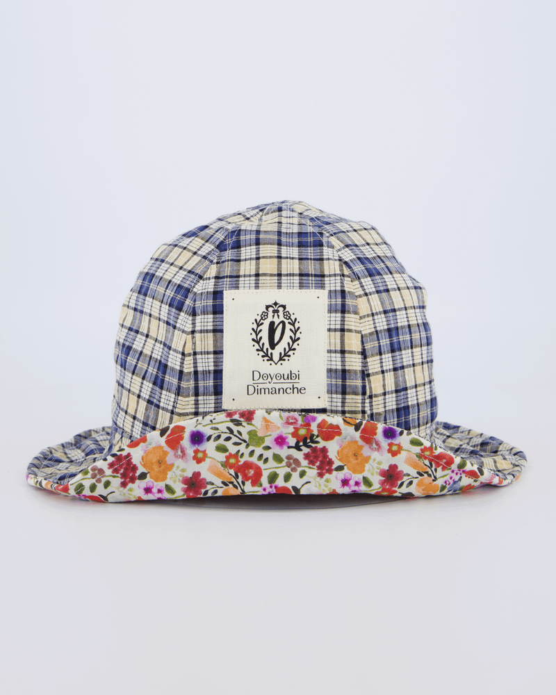 【MADE】Doyoubi Dimanche reversible flower checkered flower bucket hat